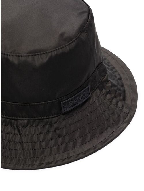 GANNI logo-patch bucket hat