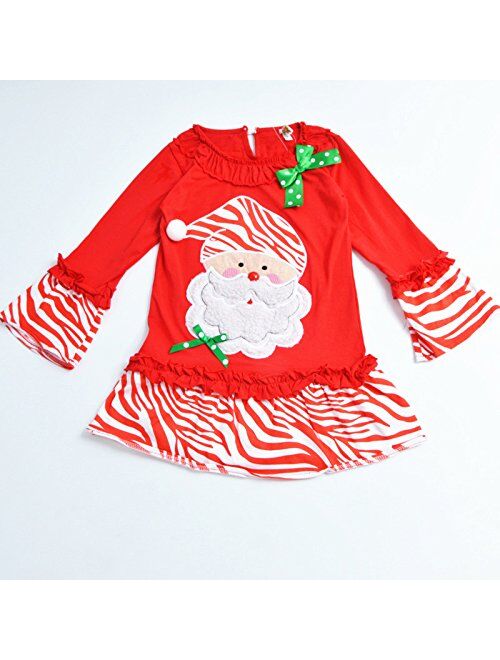 Azhido MMBeauty Girls 2pcs Long Pajamas Sleepwear Set Christmas Homewear Red