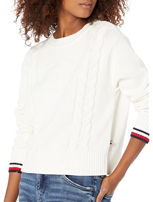 Tommy Hilfiger Logo Cable Sweater