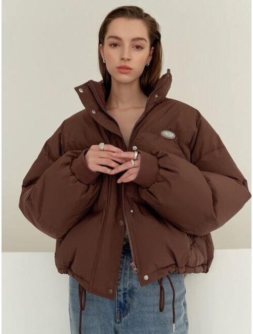 DAZY Letter Patched Winter Coat