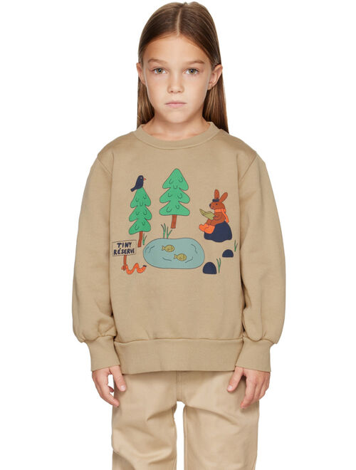 TINYCOTTONS Kids Taupe 'Reserve' Sweatshirt