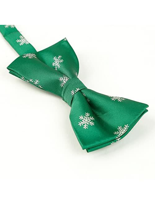 Alizeal Mens Christmas Pattern Pre-tied Party Bow Tie