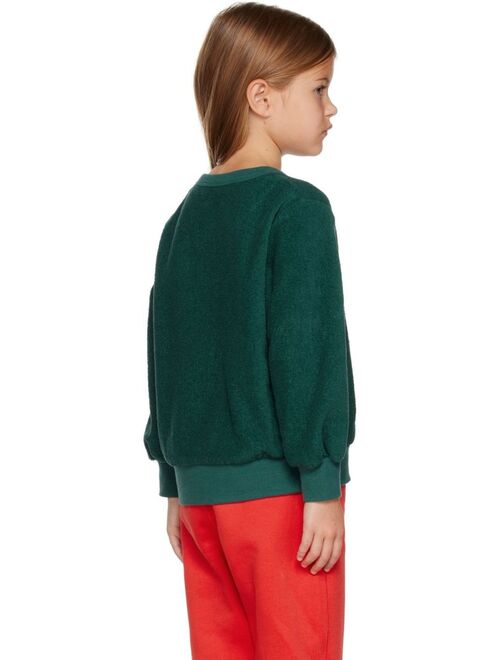 TINYCOTTONS Kids Green 'Tres Tiny' Sweatshirt