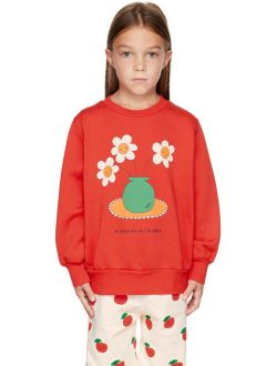 TINYCOTTONS Kids Red 'Les Fleurs' Sweatshirt