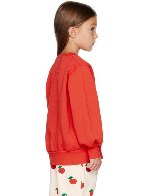 TINYCOTTONS Kids Red 'Les Fleurs' Sweatshirt
