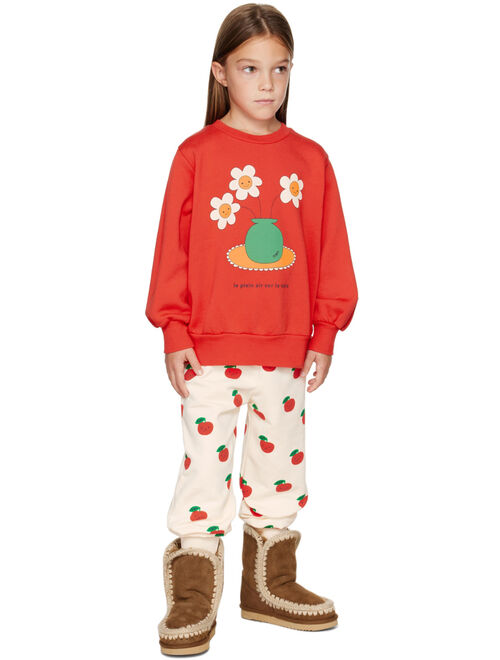 TINYCOTTONS Kids Red 'Les Fleurs' Sweatshirt