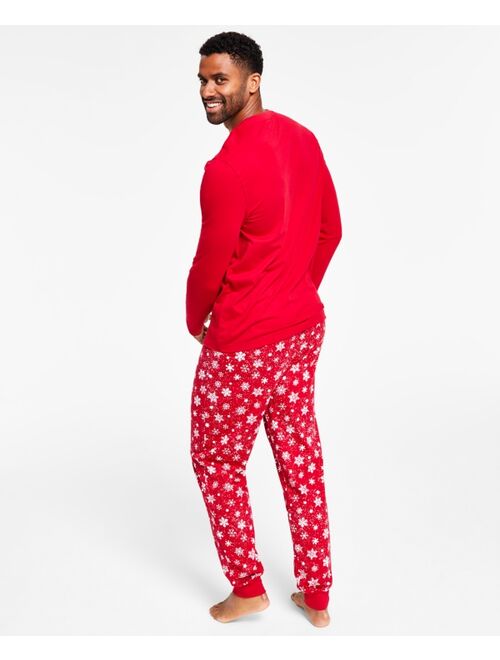 FAMILY PAJAMAS Matching Men's Merry Snowflake Mix It Family Pajama Set, Created for Macy's