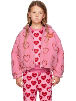 FLAKIKI SSENSE Exclusive Kids Pink Reversible Barbie Fleece Hooded Jacket