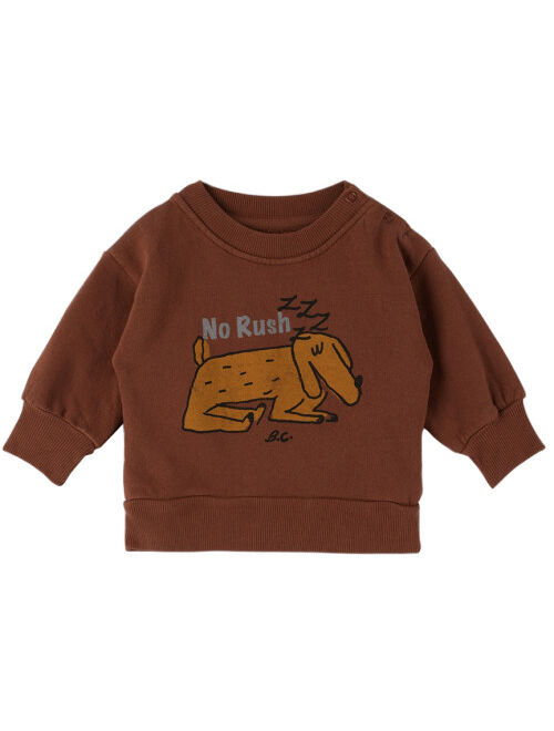 BOBO CHOSES Baby Brown Sleepy Dog Sweatshirt