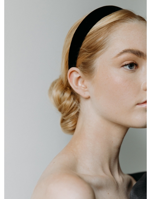 Jennifer Behr Charlize wide velvet headband