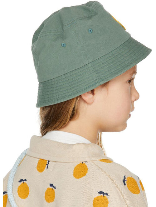 JELLYMALLOW Kids Khaki Flamingo Bucket Hat