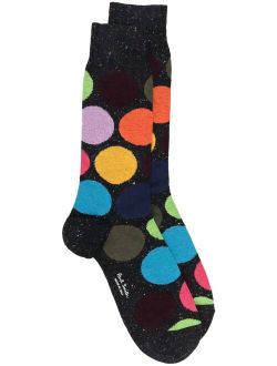 Paul Smith polka-dot print logo socks