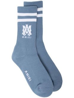 logo embroidered ankle socks