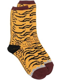Kapital tiger-print knit socks