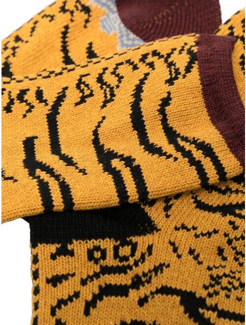 Kapital tiger-print knit socks