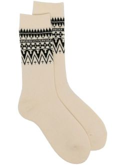 Undercoverism fair-isle intarsia-knit socks