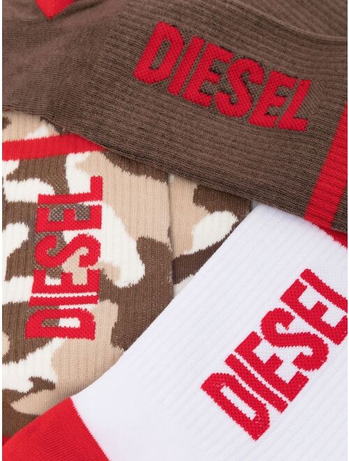 Diesel logo-print ankle socks (pack of 3)