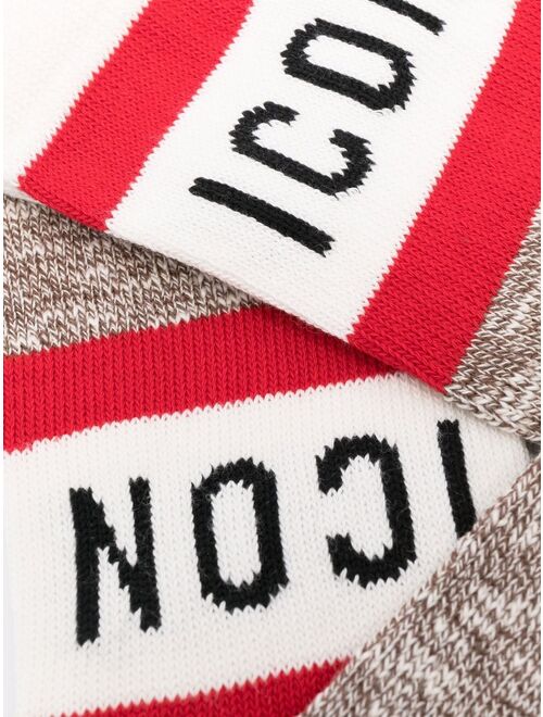 Dsquared2 Icon-intarsia knitted socks
