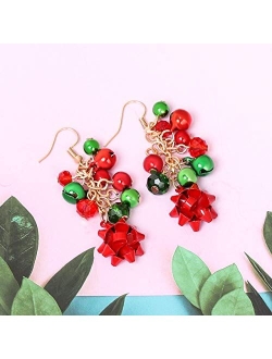 XOCARTIGE Christmas Earring Set Jingle Bell Drop Dangle Earrings Holiday Party Gift for Women Girls