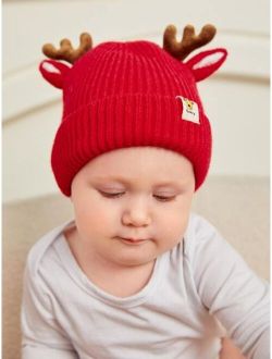 BabyHat1039 Baby & Mom store Christmas 1pc Baby Elk Pattern Knit Hat