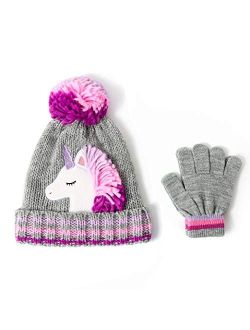 accsa Toddler Kids Girl Novelty Colorful Knit Unicorn Pony Beanie Hat Age