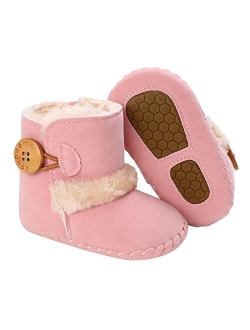 Jonbaem Newborn Baby Boys Girls Snow Winter Boots Infant Toddler Soft Sole Winter Warm Crib Booties Shoes