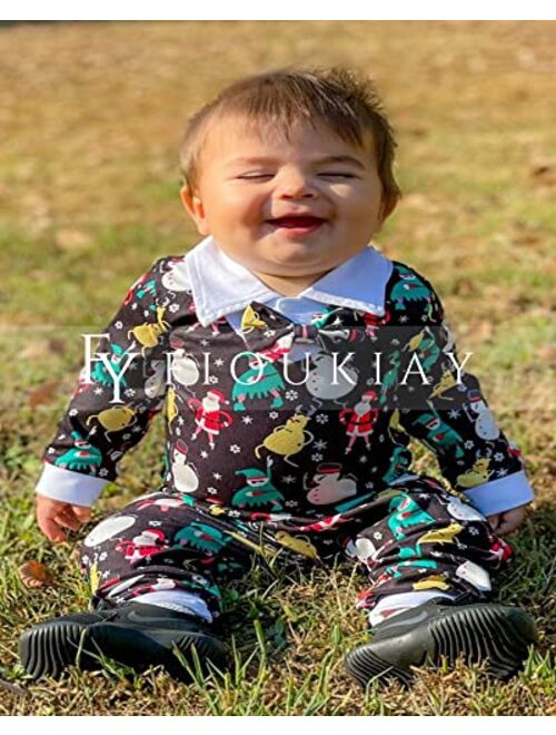 Fioukiay Toddler Newborn Baby Boy Christmas Ugly Sweatshirt Clothes-Outfits-Clothing for Xmax