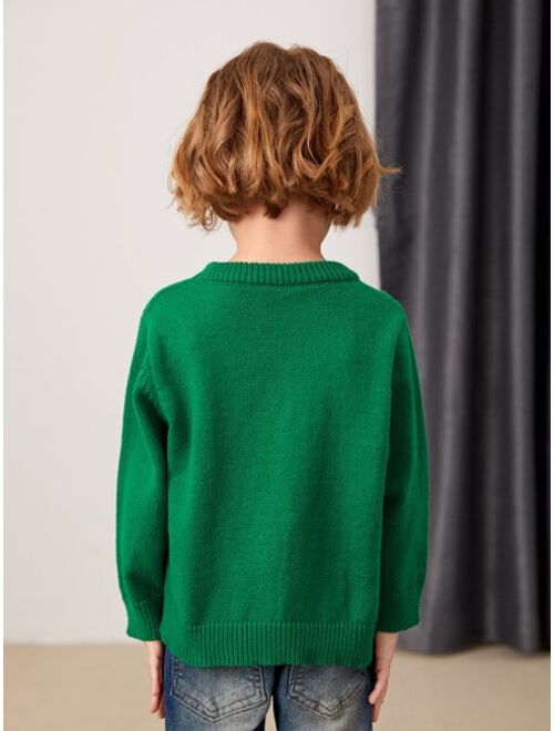 Shein Toddler Boys Argyle Knit Sweater
