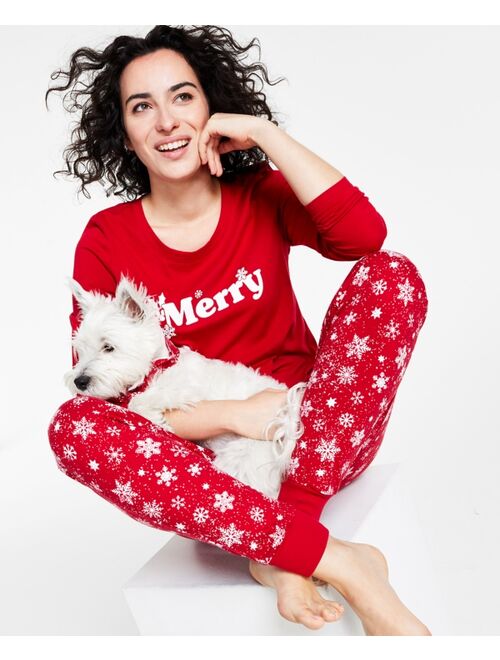FAMILY PAJAMAS Matching Women's Merry Snowflake Mix It Family Pajama Set, Created for Macy's