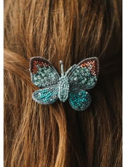 Okeley sequin-embellished butterfly clip