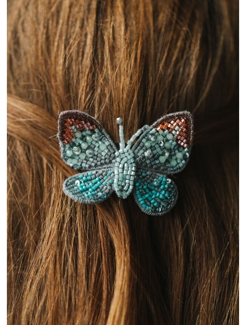 Jennifer Behr Okeley sequin-embellished butterfly clip