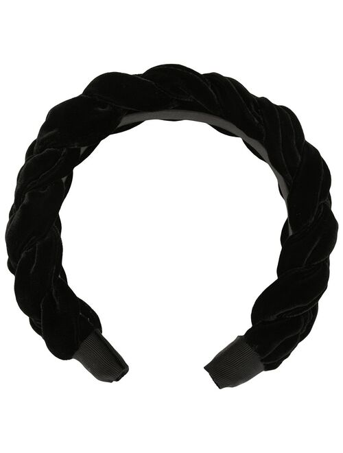 Jennifer Behr Lorelei braided velvet headband