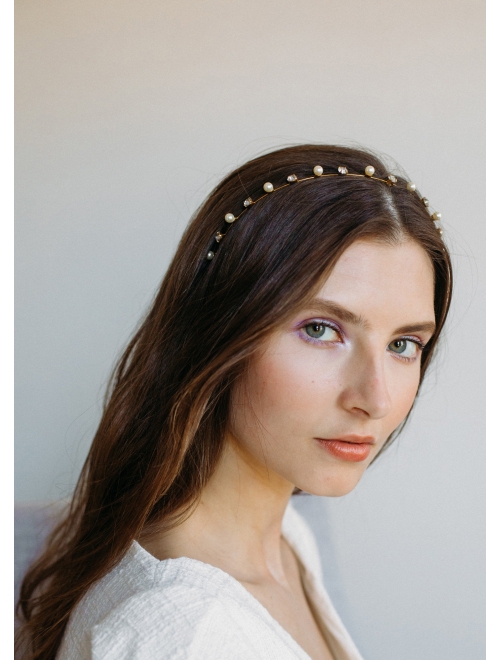 Jennifer Behr Ines crystal-embellished headband