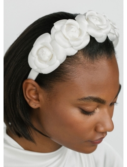 Eden floral-embroidered headband