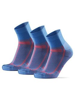DANISH ENDURANCE 3 Pack Running Socks for Long Distances, Quarter, Men & Women