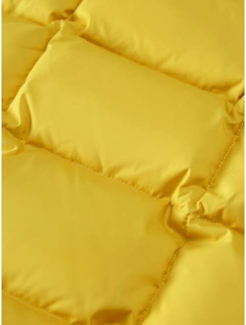 Shein Toddler Boys Cartoon Embroidery Hooded Down Coat