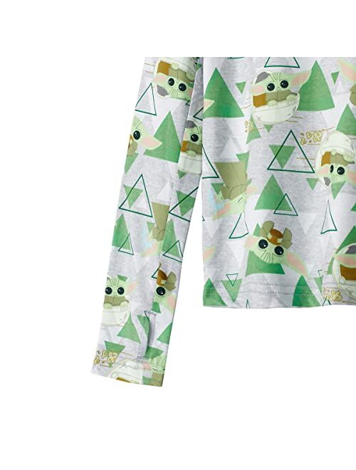 Star Wars Baby Yoda Boys Thermal Underwear Set for Kids 2 Piece Base Layer Shirt and Long John Leggings for Kids Pajamas