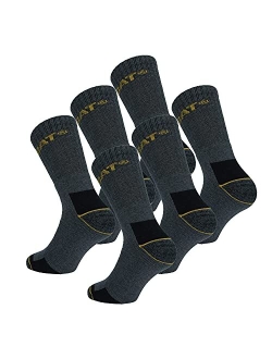 6 Pairs Men's Work Socks - Accident Prevention, Reinforced Weft - Cotton