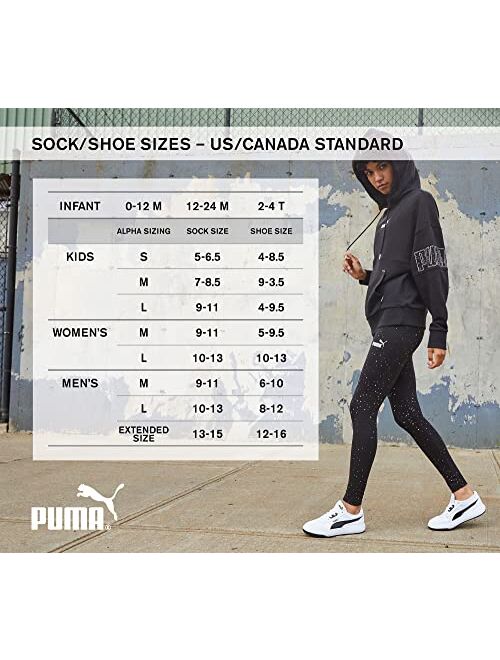 PUMA mens 6 Pack Low Cut Socks