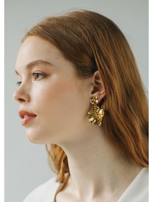 Jennifer Behr Samara textured drop earrings