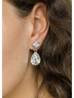 Ramonda crystal-drop earring