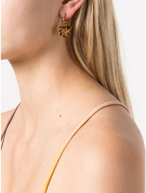 Jennifer Behr Winnie floral-motif hoop earrings