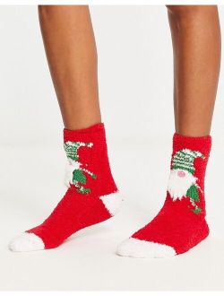 Loungeable Christmas elf socks gift box in cream