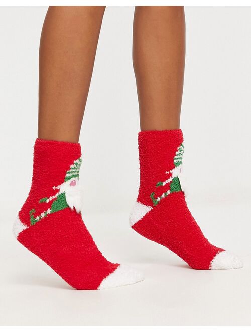 Loungeable Christmas elf socks gift box in cream