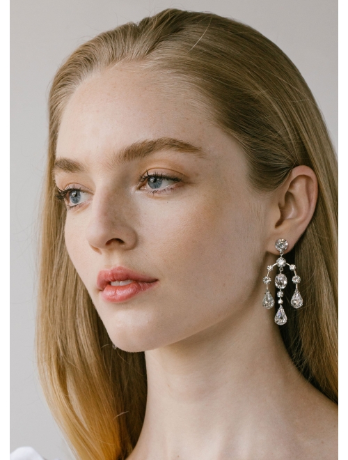 Jennifer Behr Staci crystal-embellished chandelier earrings