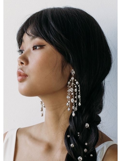 Jennifer Behr Ophelia crystal drop earrings