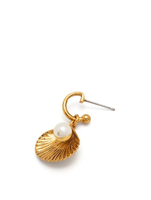 Jennifer Behr Caspia pearl-shell hoop earrings