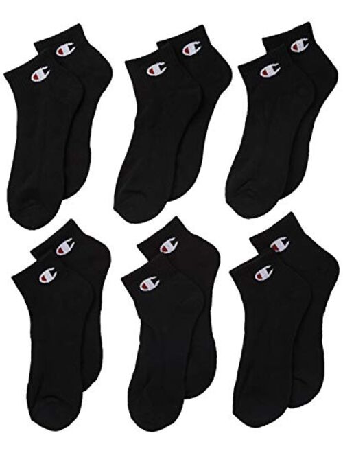 Champion Mens Socks, Ankle Socks, Cushioned Athletic Socks, 6 and 12 Pairs Pack