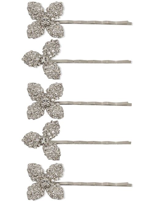 Jennifer Behr floral crystal-embellished pin set
