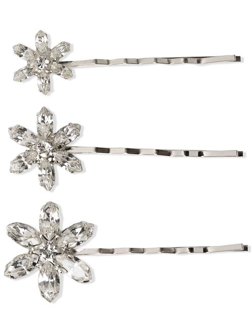 Jennifer Behr crystal floral-embellished bobby pin